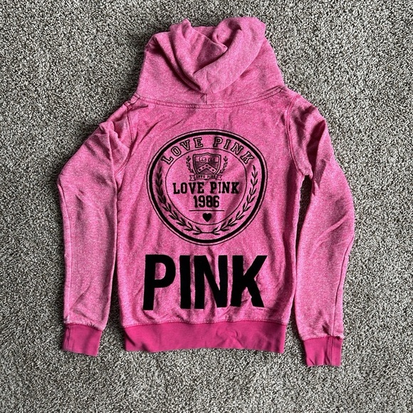PINK Victoria’s Secret Zip Up Hoodie - Size S - Picture 1 of 3